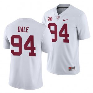 Men's Alabama Crimson Tide #94 D.J. Dale White 2019 NCAA Away Game College Football Jersey 2403NXAI0